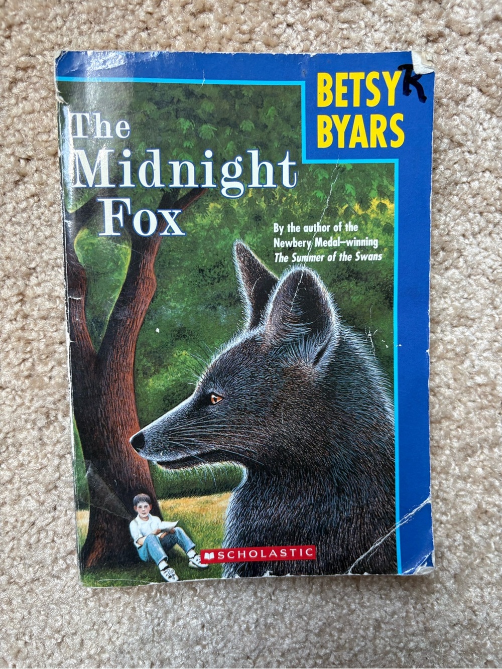 The Midnight Fox by Betsy Byars - Blue Cover